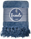 Mikrovláknový pléd - deka TASSELS modrá 130x170 cm Essex