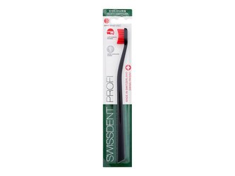 Swissdent Profi Zubní kartáček Colours 1 ks Black&Red Soft Medium unisex