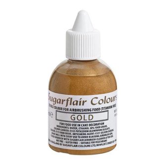 Zlatá barva pro Airbrush 60ml - Sugarflair