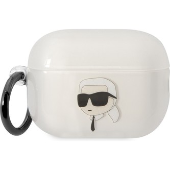 Karl Lagerfeld 3D Logo NFT Karl Head TPU pouzdro Airpods Pro 2 bílé