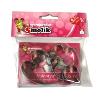 Vykrajovačka sada valentýnská srdce 3ks nerez  CZ