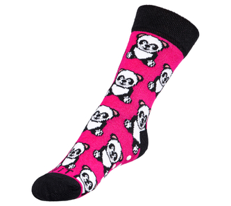 Ponožky dětské Panda - Růžová, bílá, černá - 30-34