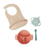 Silikonová jídelní sada LEARN´ISY KIT Fox