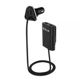 Tellur bezdrátová nabíječka do auta s prodloužením, 4*USB, 9,6A, 1,8m, černá