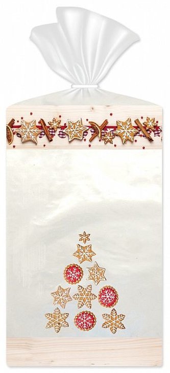 sáček 18x30cm, MAXI, 10ks, vánoční, celofán