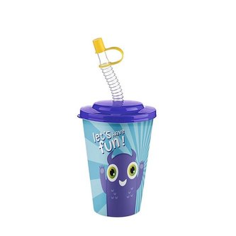 kelímek 0,65l+víčko, PŘÍŠERKA, brčko, plast