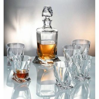 karafa 0,85l+6ks whisky QUADRO PREMIUM BOH.POL.