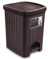 koš odp.20l pedál.tm.hnědý im.ratan, 39x31x27,5cm,ELEG.