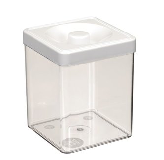 dóza 0,75l  9,4x 9,4x12,0cm, čtverc., plast