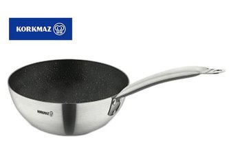 pánev d30cm WOK, GASTRO, nepř.povrch, v.8,6cm, NR