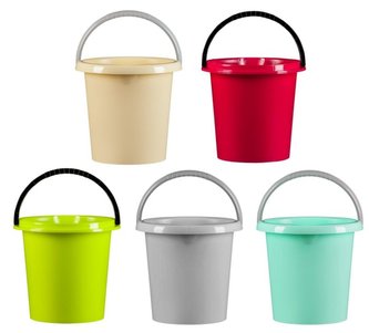 vědro  5l UNI s výlevkou-pastel bar.