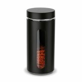 dóza 1400ml SKLO ČERNÁ, d10x22cm, průhled