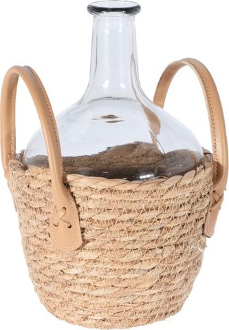 demižon  2l, oplet moř. tráva, d18x27cm