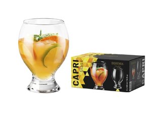 sklen. 460ml, 6ks, BOHEMIA PR. CAPRI, malá stopka