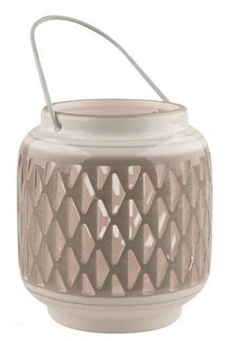 lucerna 11cm na svíčku šedá s dek., keramika