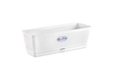truhlík 50cm bílý LIBERTY+miska, š18xv16cm, plast