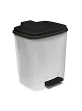 koš odp.15l GOLIÁŠ 30x32x38cm-antracit+měs.šedá, pedálový