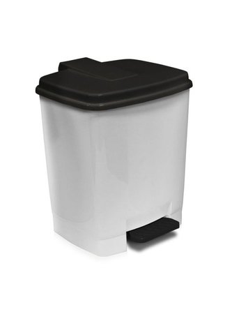 koš odp.15l GOLIÁŠ 30x32x38cm-antracit+měs.šedá, pedálový