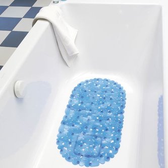 podložka 67x34 cm vanová, modrá, transparent