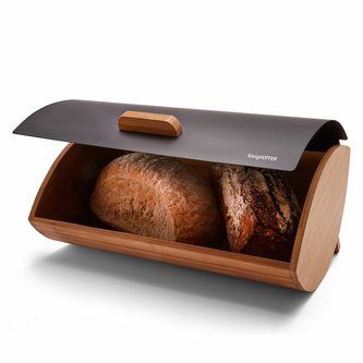chlebovka 35x25x15,5cm, KönigHOFFER COSMIC černý, dřevo/kov