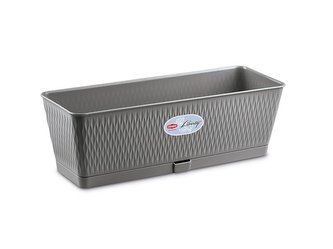 truhlík 50cm kam.šedý LIBERTY+miska,š18,v.16cm, plast