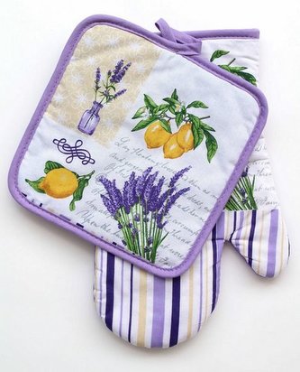 chňapka 29,5cm LEVANDULE,CITR.+chň,20x20cm, S169, poutko, BA/BA