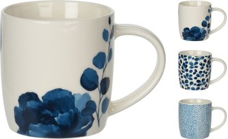 hrnek 330ml MODRÝ DEK., porcelán