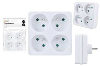 Solight rozbočka, 4 x 10A, bílá Solight rozbočka, 4 x 10A, bílá