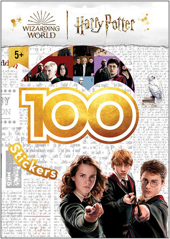 100 samolepek s omalovánkovými listy Harry Potter