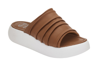 Scholl BOCA PLISSE' - dámské pantofle na zvýšené platformě Velikost: 39
