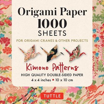 Origami Paper 1,000 Sheets Kimono Patterns 4 (10 CM): Tuttle Origami Paper: High-Quality Double-Sided Origami Sheets Printed wit
