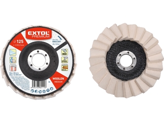 EXTOL PREMIUM kotouč leštící filcový/plstěný, lamelový šikmý, O 125x12mm