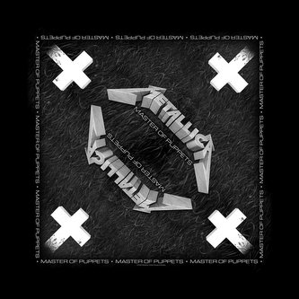 Multifunkční šátek Metallica: Master Of Puppets (55 x 55 cm) černá bavlna