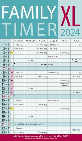 XL Family Timer 2024 XL Family Timer 2024