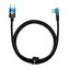 Baseus úhlový kabel typu C - typ C 100W, 1m, modrý
