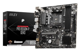 MSI MB Sc AM4 PRO B550M-P GEN3, AMD B550, 4xDDR4, 1xVGA, 1xHDMI, 1xDVI-D