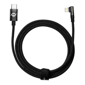 Baseus úhlový kabel USB-C - Lightning, 20W 2m, černý