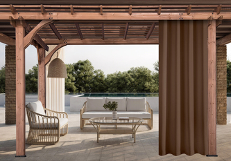 Venkovní zahradní závěs s tunýlkem JAMAICA hnědá 155x220 cm, (cena za 1 kus) MyBestHome