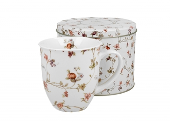 Porcelánový hrnek Safa 400 ml v plechové dóze