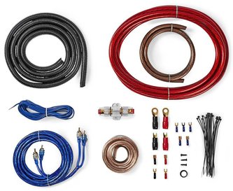 NEDIS sada audiokonektorů do auta/ 1200W/ pozlacené/ blistr/ 5m