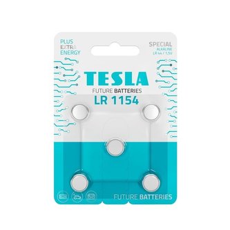 Knoflíkové baterie Tesla - 3V, LR1154, LR44, 5 ks