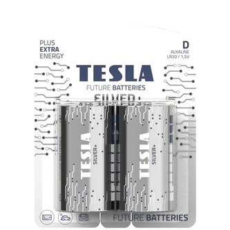 Alkal. baterie Tesla SILVER+ LR20, typ D, 2 ks