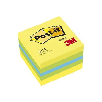 Minibločky Post-it, v kostce, 51 x 51 mm, lemon