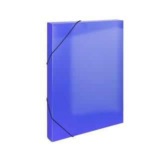 Plastový box na spisy Opaline, gumička A4, modrý