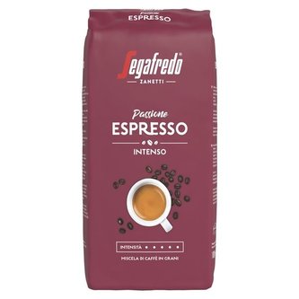 Káva "Passione Espresso", pražená, zrnková, vakuově balená, 1 000 g, SEGAFREDO 1594