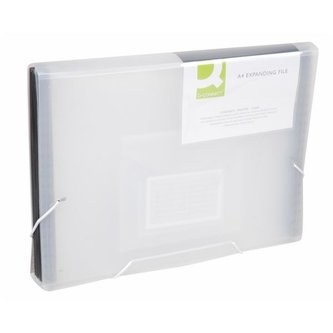 Aktovka s přihrád.Q-Connect-A4,transp.,13 přihr.