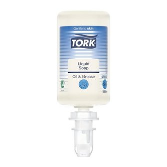 Tekuté mýdlo "Oil and Grease", transparentní, 1 l, systém S4, TORK 424401