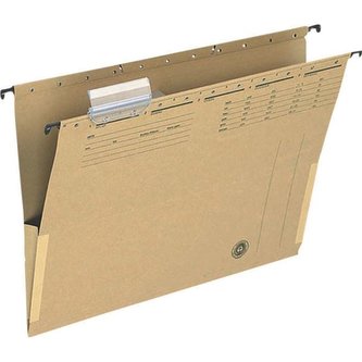 Závěsné desky Q-Connect, bočnice, přírodní hnědá - 25 kusů