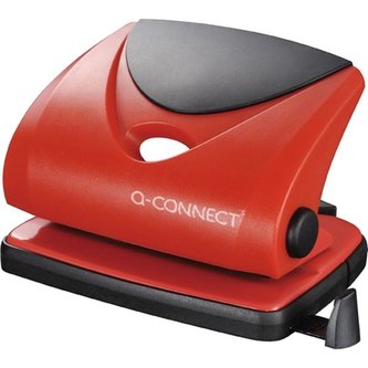 Děrovačka Q-Connect, 20 listů, červená