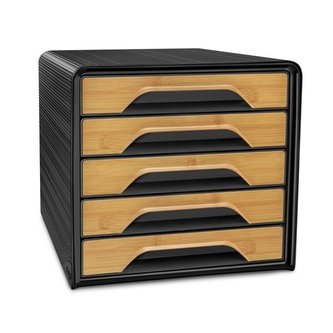Zásuvkový box Cep Silva, 5 zásuvek, bambusový